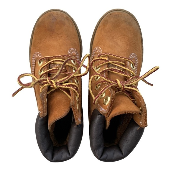 Timberland Toddler Size 10 Wheat Leather Primaloft Lace-Up Waterproof Boots - Picture 2 of 15